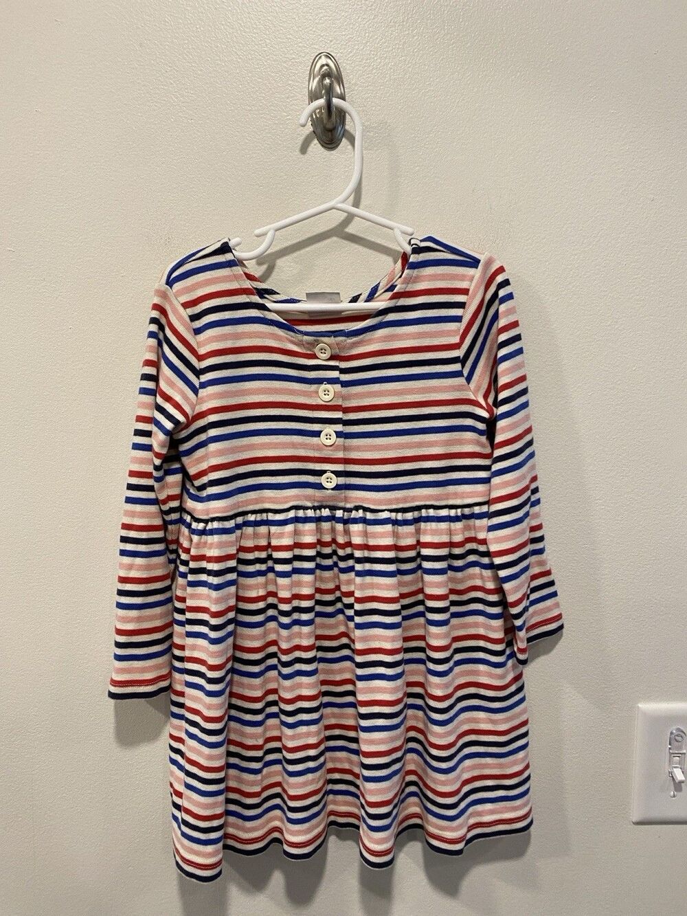 Hanna Andersson Girls Striped 100% Cotton It’s A Daydress It’s A Playdress Sz 4